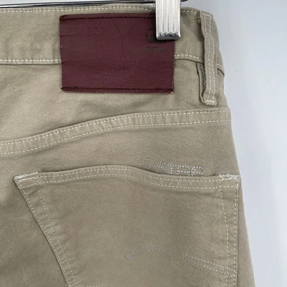 G-Raw Star Khaki Straight Leg Slim Fit Chino Denim Pants Size 29/30